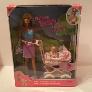 Walking Barbie & Baby Sister Krissy